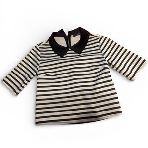 Zara Black and White Striped Top